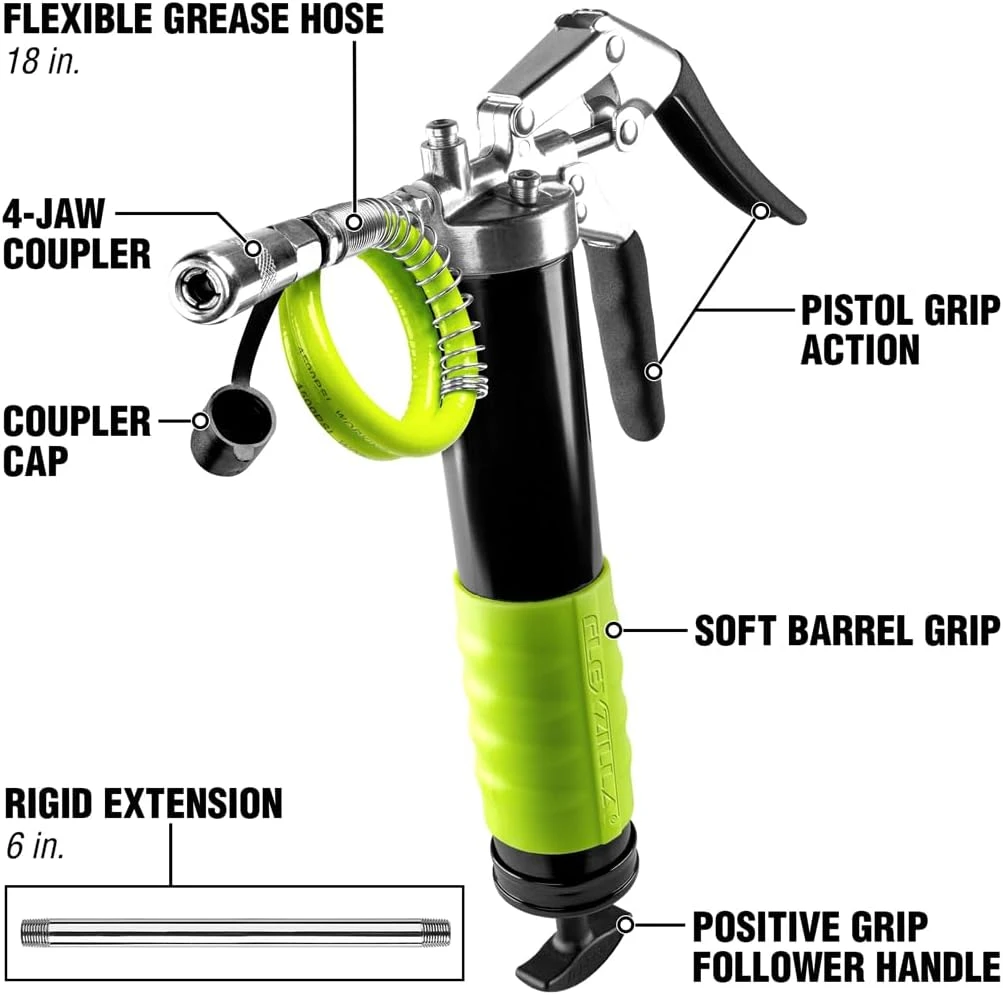 Flexzilla Heavy Duty Pistol Grip Grease Gun (L1325FZ) — product image 2