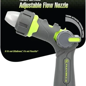 Flexzilla Heavy Duty Twist Action Adjustable Flow Garden Hose Nozzle (NFZG51-E)