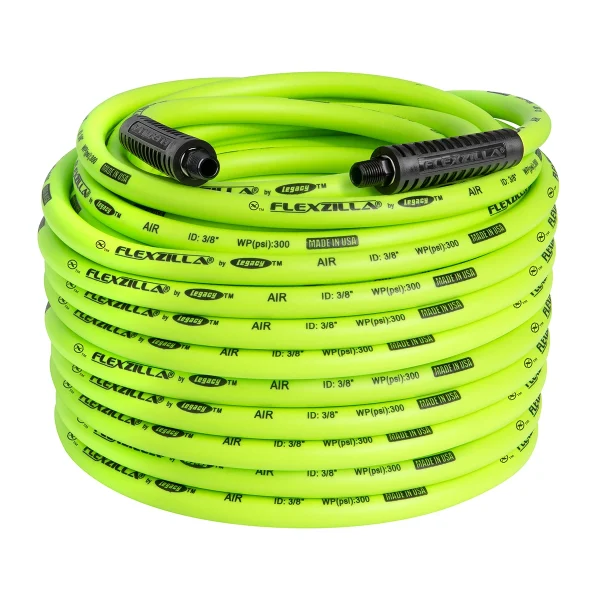 Flexzilla Air Hose 3/8 in. x 100 ft. with 1/4 in. Fittings (HFZ38100YW2)