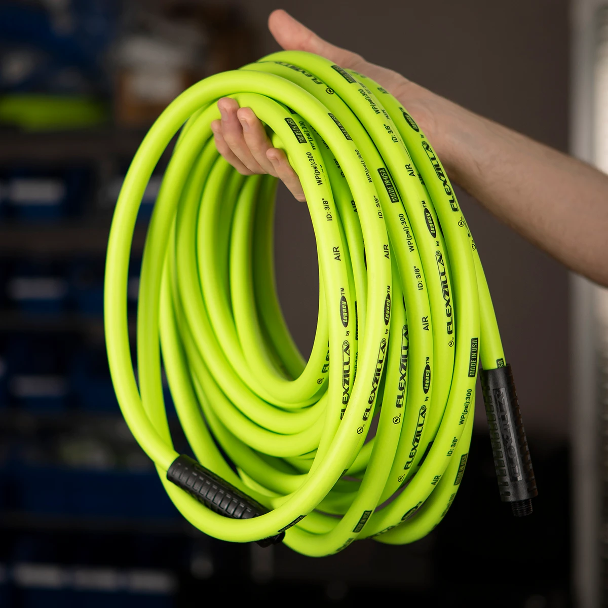 Flexzilla Air Hose 3/8 in. x 100 ft. with 1/4 in. Fittings (HFZ38100YW2) — product image 4
