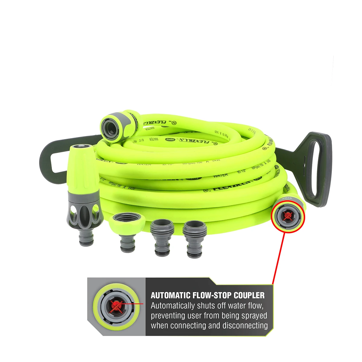 Flexzilla Garden Hose Kit with Quick Attachments 1/2" x 50' (HFZG12050QN) — product image 3