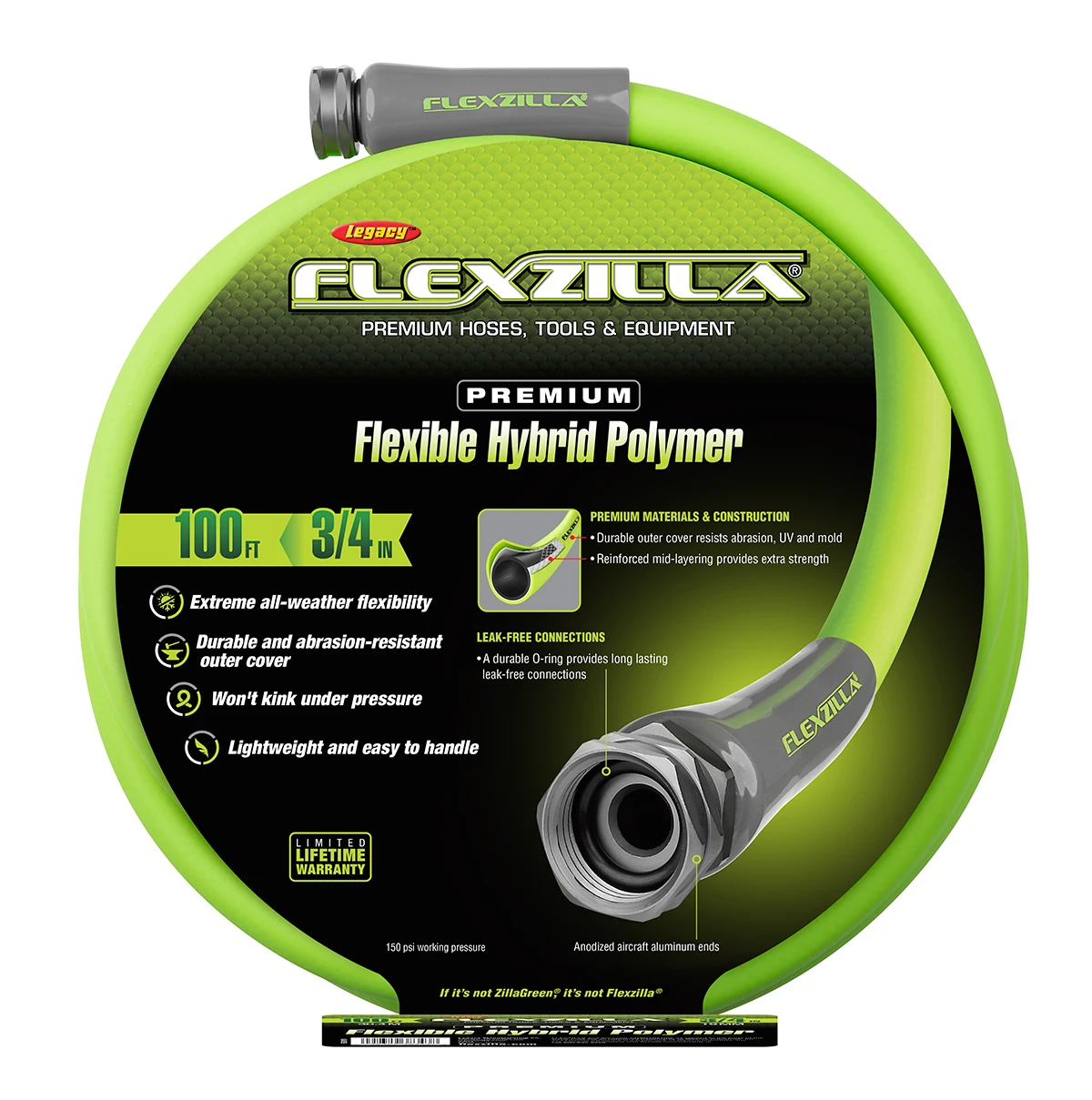 Flexzilla Garden Hose 3/4 in. x 100 ft, Heavy Duty Lightweight (HFZG6100YW) — product image 3