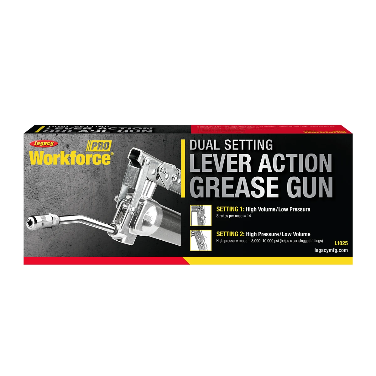 Flexzilla L1025 Workforce Pro Dual Setting Lever Action Grease Gun (L1025) — product image 4