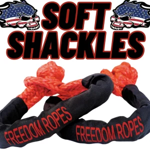 Freedom Ropes 1/2" Soft Shackles 2-Pack Black (1/2SS-2packb)