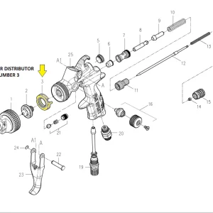 Fuji Spray Mp-V8 / H-V8 - Air Distributor For Spray Gun (6803)