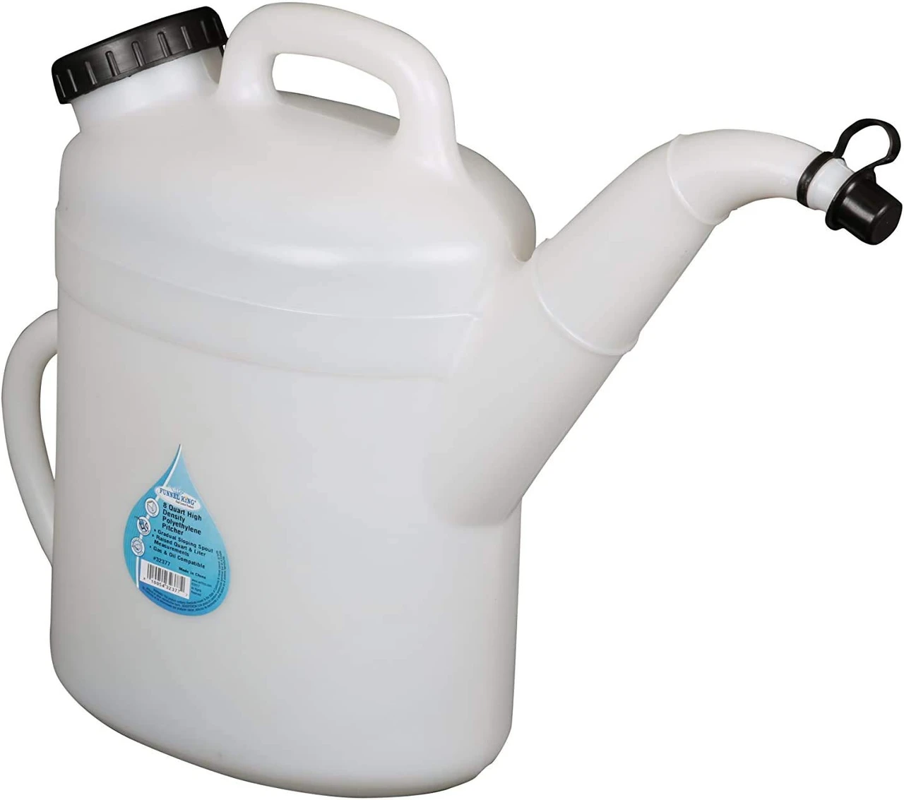 Funnel King 8 Quart High Density Polyethylene Pitcher, Multicolor (32377)