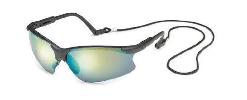 Gateway Safety 16GB7M Scorpion Adjustable Safety Glasses Gold Mirror Lens, Black