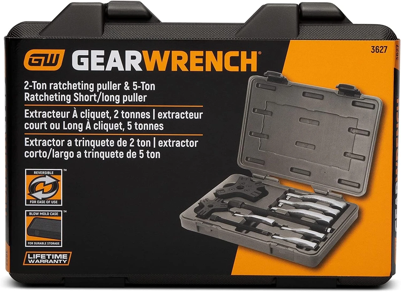 Gearwrench 2 Ton and 5 Ton Ratcheting Puller Set (3627) — product image 10