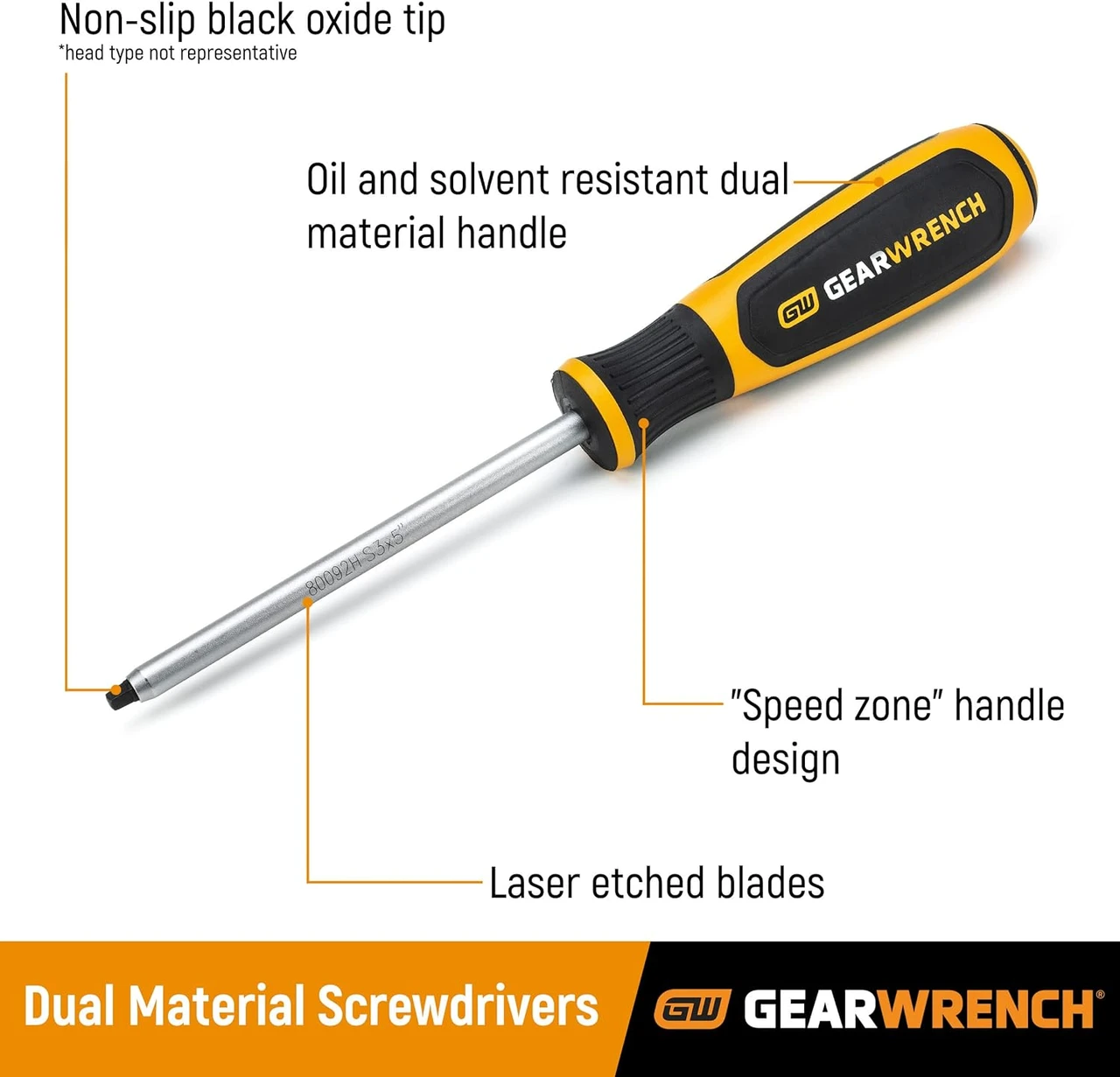 Gearwrench #0 x 2-1/2" Pozidriv Screwdriver (80043) — product image 2
