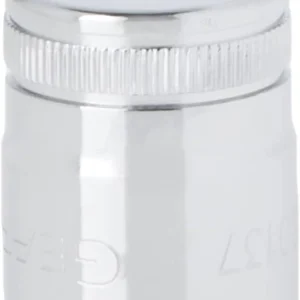 Gearwrench 80137 polished metric socket showing the knurled ring
