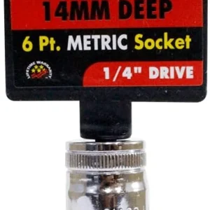 Gearwrench 1/4" Drive 6 Pt Deep Socket 14mm (80149)