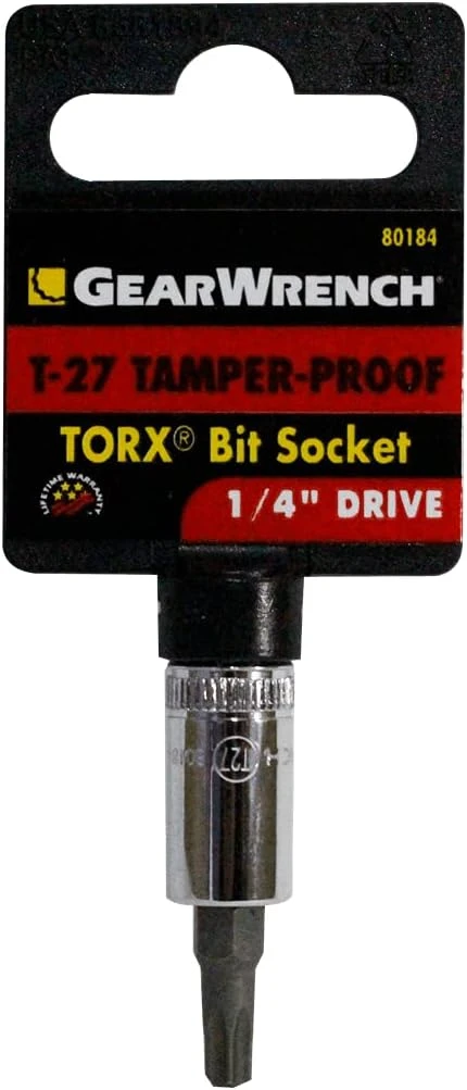 Gearwrench 1/4" Drive 2 Pc Torx Tamper Socket (80184) — product image 2