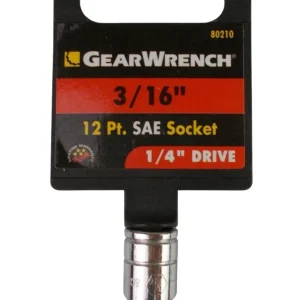 Gearwrench 1/4" Drive 12 Point Socket 3/16" (80210)