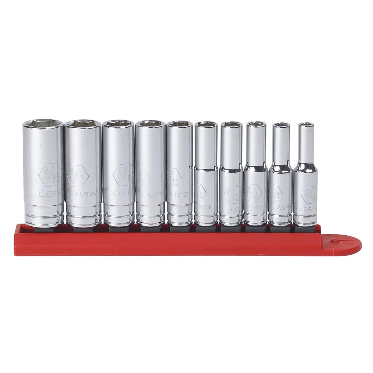 Gearwrench 10 Pc 1/4" Drive 6 Pt Deep SAE Socket Set (80305)