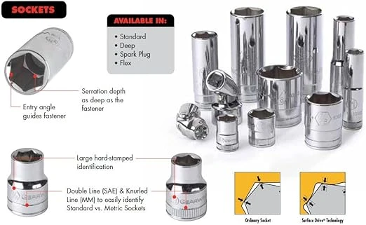 Gearwrench 3/8" Drive 6 Point Flex Socket 18mm (80341) — product image 2