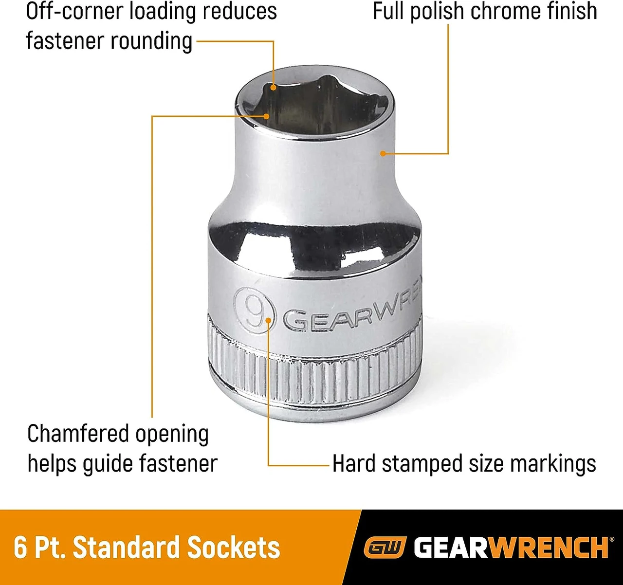 Gearwrench 3/8" Drive 6 Pt SAE Socket 5/16" (80351) — product image 2