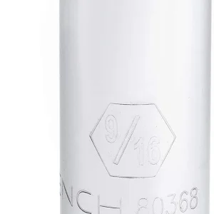 Gearwrench 80368 polished deep socket showing its opening and body