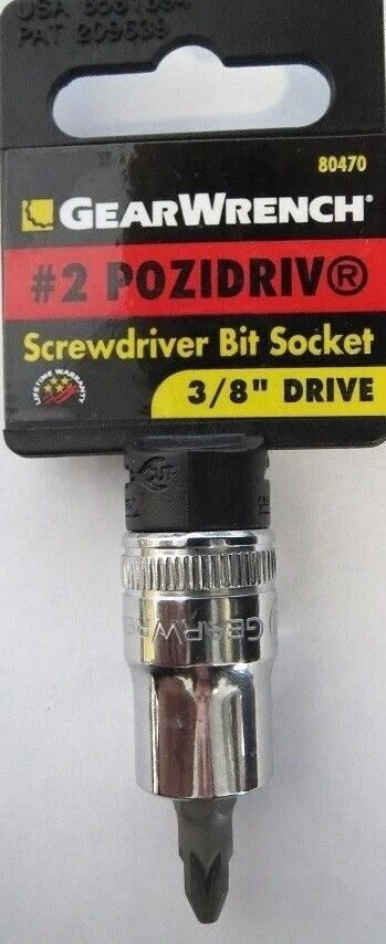 Gearwrench 3/8" Drive Pozi Bit Socket #2 (80470)