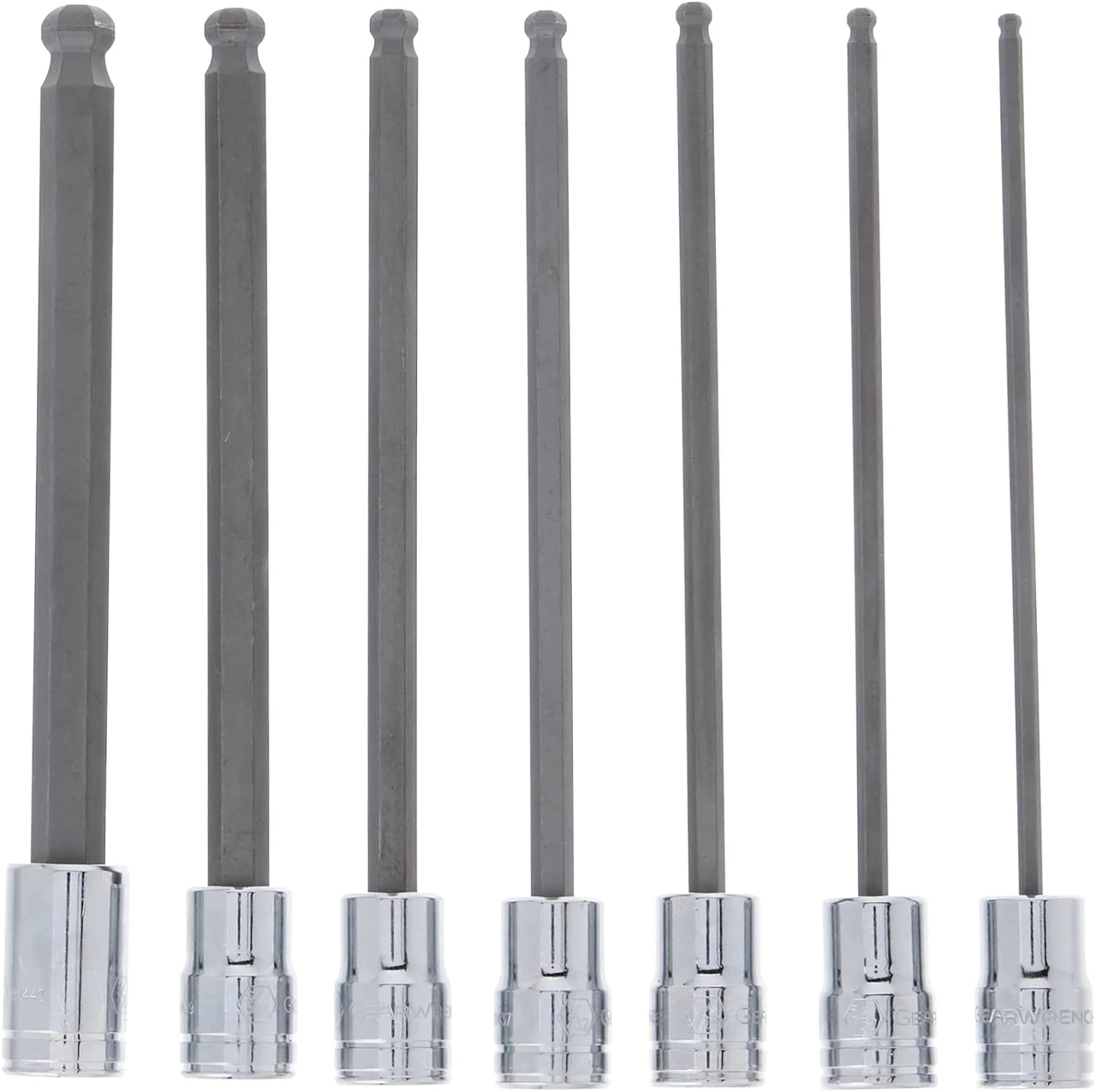 Gearwrench 7 Pc 3/8" Drive SAE Ball Hex Bit Socket Set (80574) — product image 3