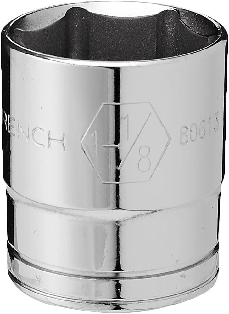 Gearwrench 1/2" Drive 6-Point SAE Socket 1-1/8" (80613)