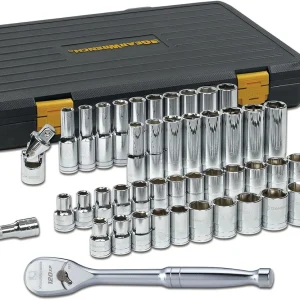 Gearwrench 49 Pc 1/2" Dr SAE/Metric 6 Pt Socket Set (80700P)