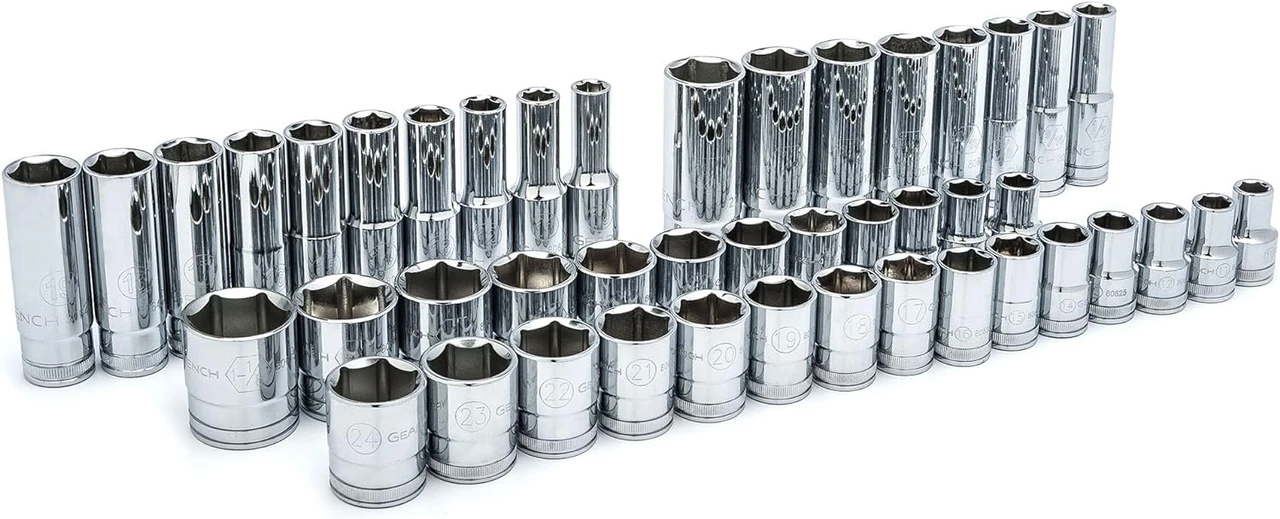 Gearwrench 49 Pc 1/2" Dr SAE/Metric 6 Pt Socket Set (80700P) — product image 2