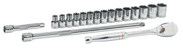 Gearwrench 18 Pc 1/2" Dr Metric Socket Set (80708) — product image 2