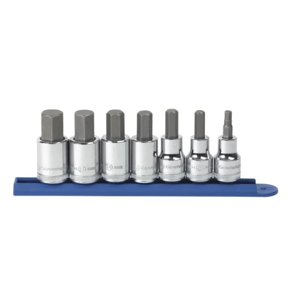Gearwrench 7 Pc 1/2" Drive Metric Hex Bit Socket Set (80720)