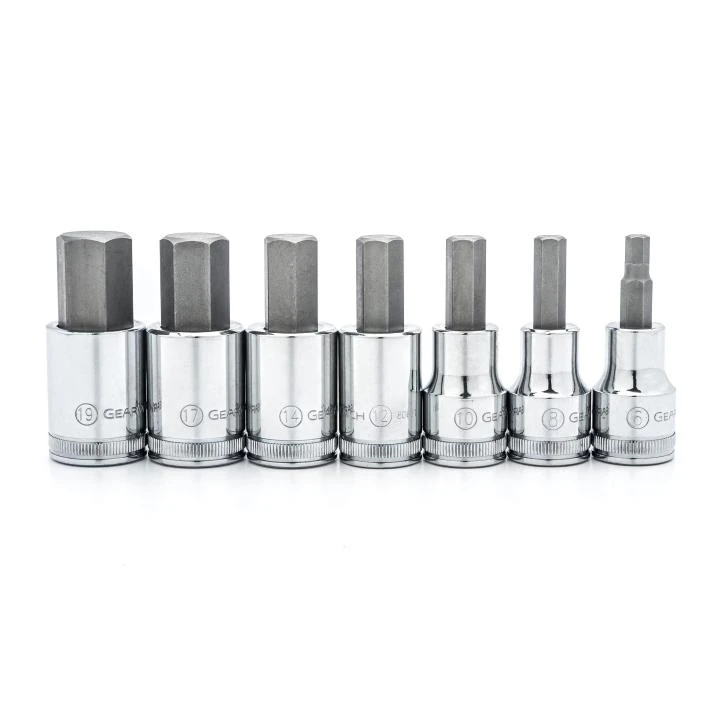Gearwrench 7 Pc 1/2" Drive Metric Hex Bit Socket Set (80720) — product image 2