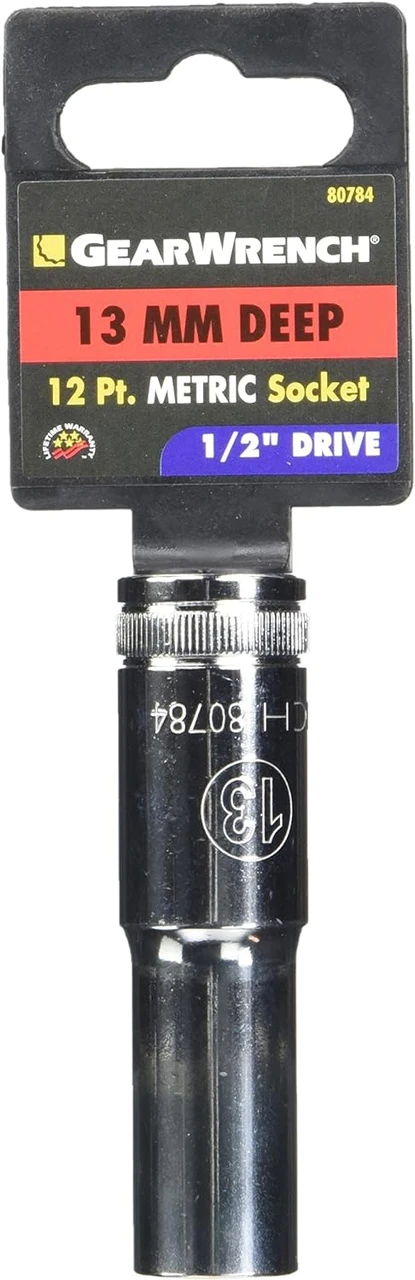 Gearwrench 1/2" Drive 12-Point Deep Socket 13mm (80784)
