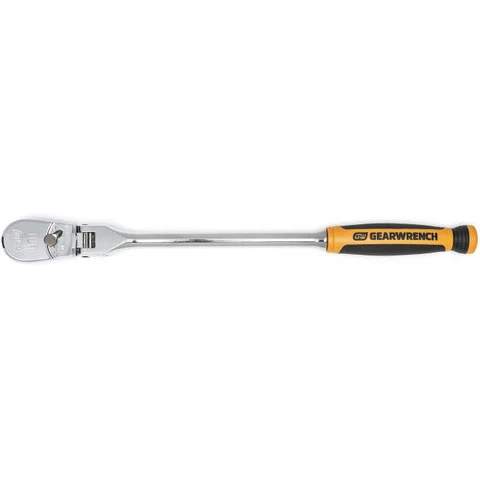 Gearwrench 81210T flex-head ratchet with black and yellow dual-material grip
