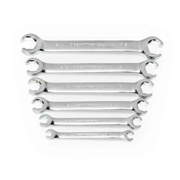 Gearwrench 6 Pc SAE Flare Nut Wrench Set (81907)