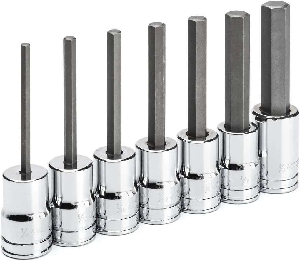 Gearwrench 7 Pc. 3/8" Mid-Length Hex Bit Set (82529) — product image 2