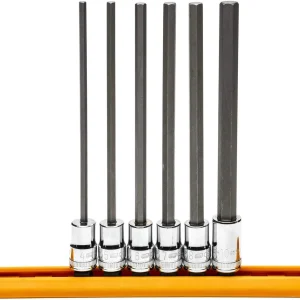 Gearwrench 6 Pc. 3/8" Drive Long Hex Bit Metric Set (82554)