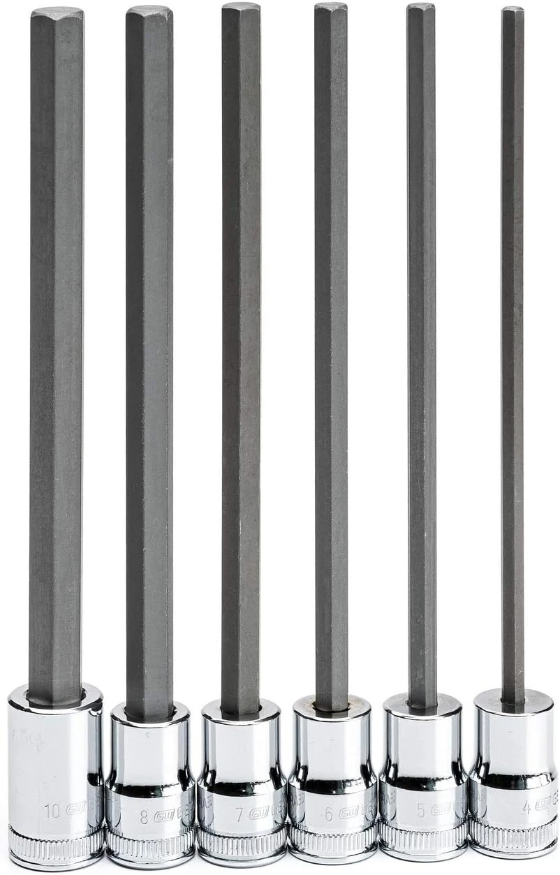 Gearwrench 6 Pc. 3/8" Drive Long Hex Bit Metric Set (82554) — product image 3