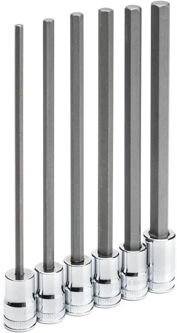 Gearwrench 6 Pc. 3/8" Drive Long Hex Bit Metric Set (82554) — product image 4