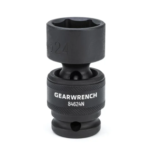 Gearwrench 1/2" Dr 6 Pt 24mm Universal Impact Socket (84624N)