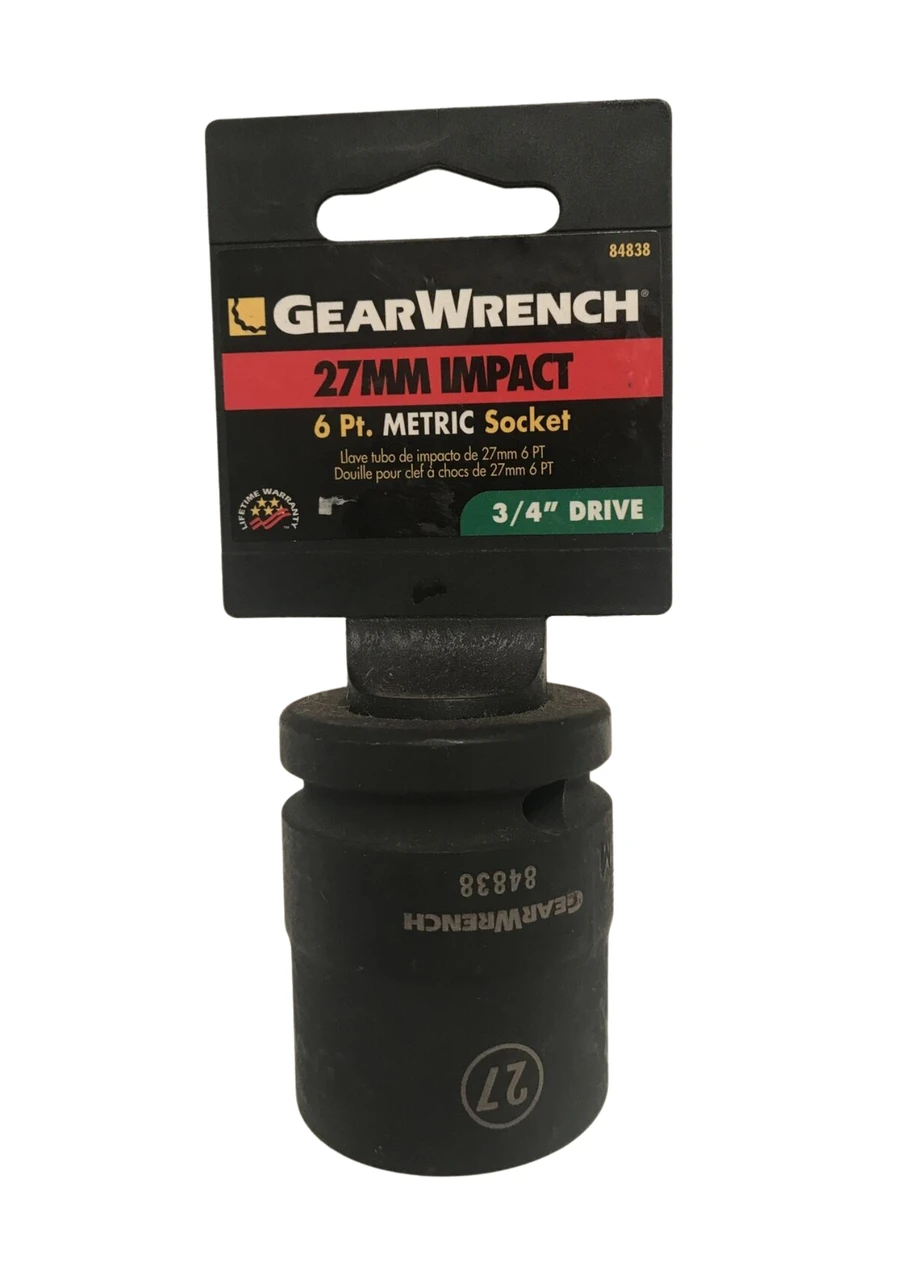 Gearwrench 3/4" Drive 27mm Impact Socket (84838)