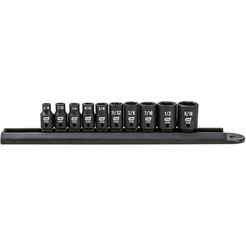 Gearwrench 10 Pc 1/4" Drive SAE Impact Socket Set (84906)