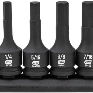 Gearwrench 7 Pc 3/8" Drive SAE Impact Hex Bit Socket Set (84913)