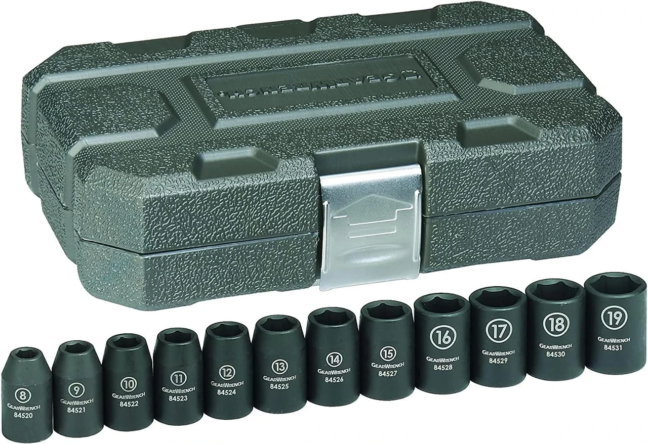 Gearwrench 12 Pc 1/2" Dr 6 Pt Metric Impact Socket (84930N)