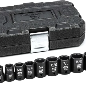 Gearwrench 12 Pc 1/2" Dr 6 Pt SAE Impact Socket (84931N)