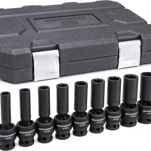 Gearwrench 10 Pc. 1/2" Drive Deep Universal Impact Metric Set (84945N)
