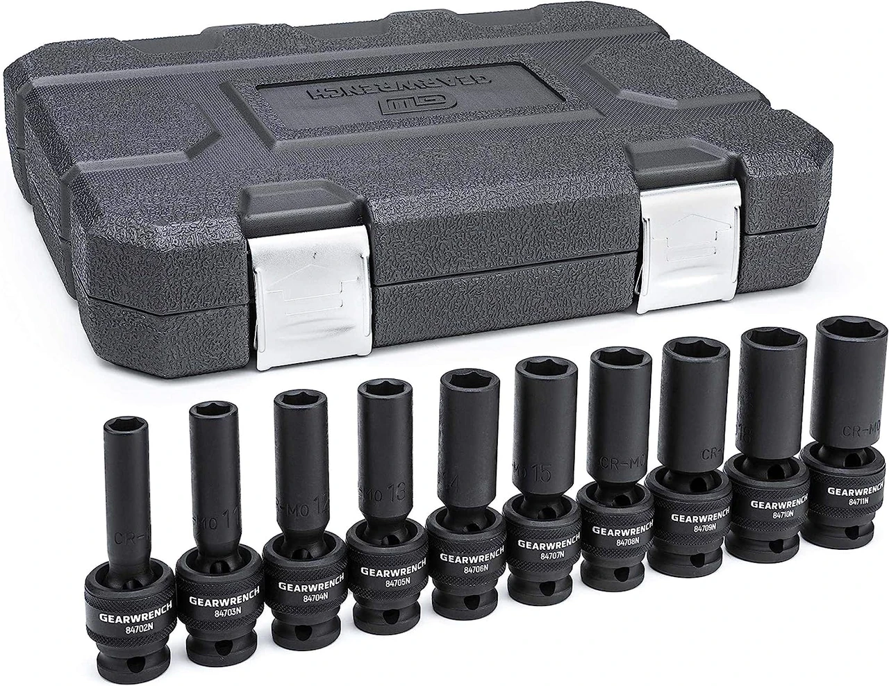 Gearwrench 10 Pc. 1/2" Drive Deep Universal Impact Metric Set (84945N)