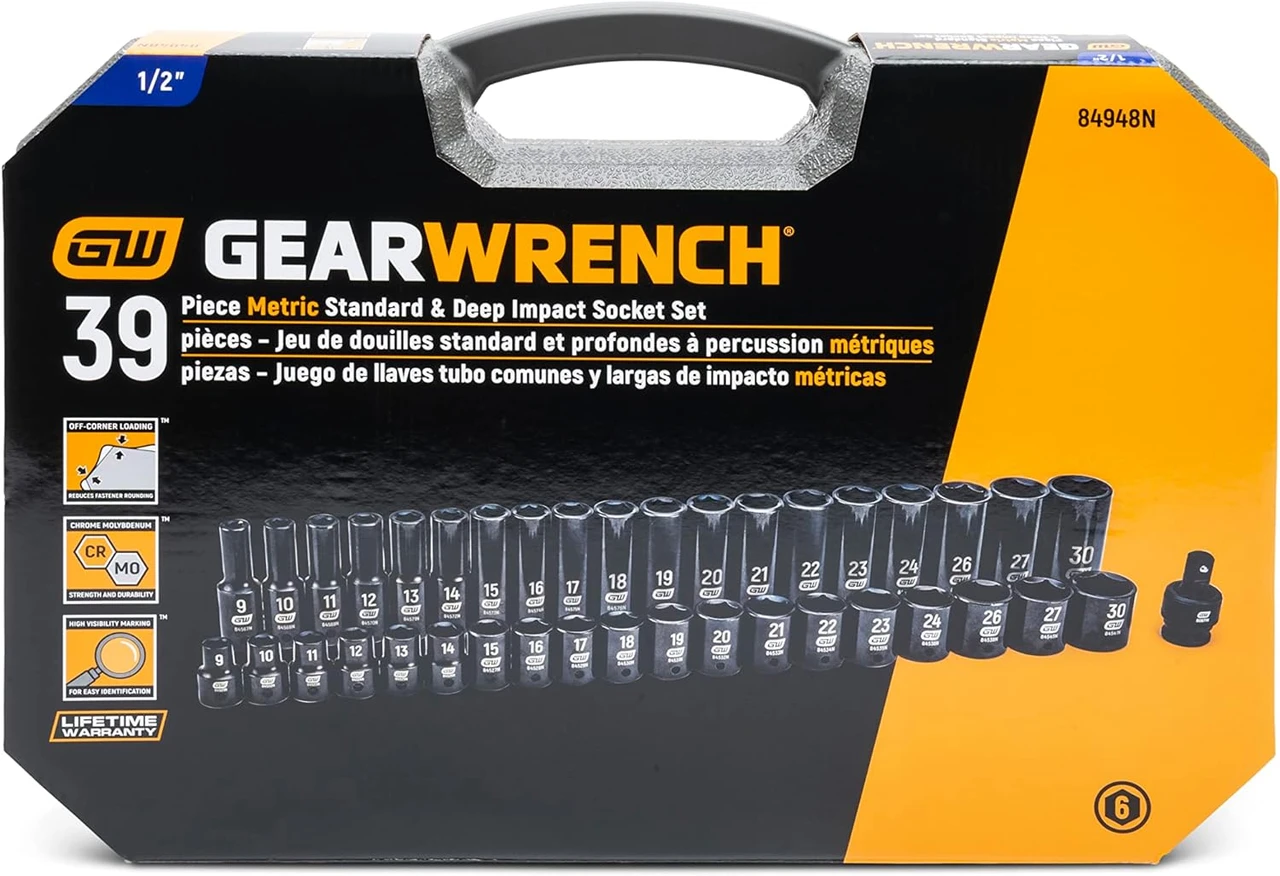 Gearwrench 39Pc 1/2" Dr 6Pt Metric Std/Deep Set (84948N) — product image 10