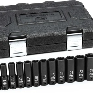 Gearwrench 14 Pc 1/2" Dr 6 Pt Metric Deep Impact Set (84955N)