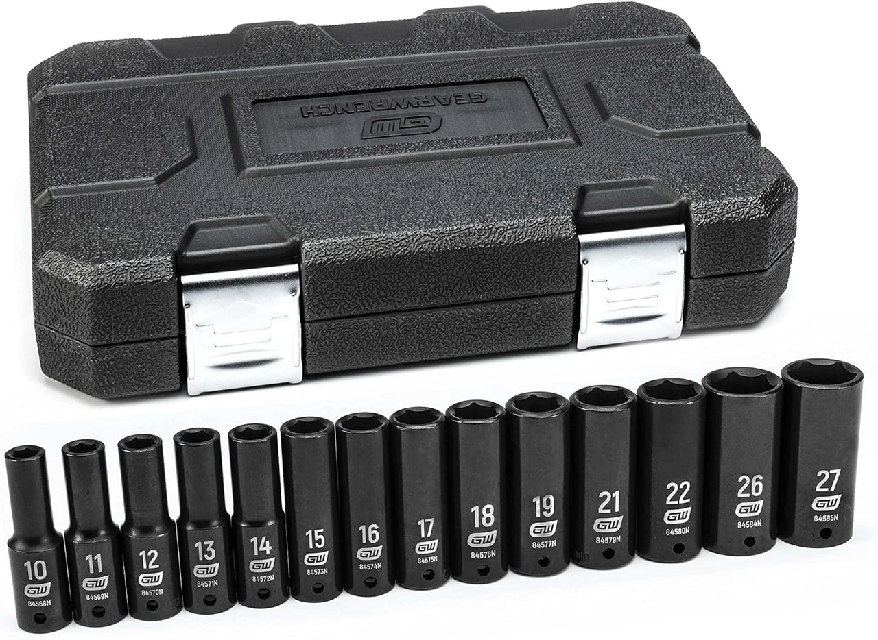 Gearwrench 14 Pc 1/2" Dr 6 Pt Metric Deep Impact Set (84955N)