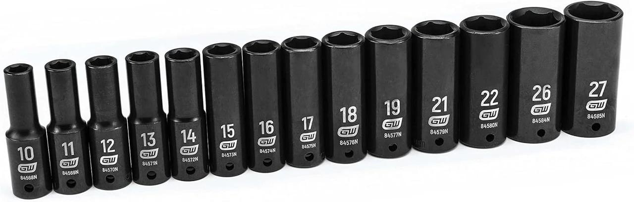 Gearwrench 14 Pc 1/2" Dr 6 Pt Metric Deep Impact Set (84955N) — product image 2