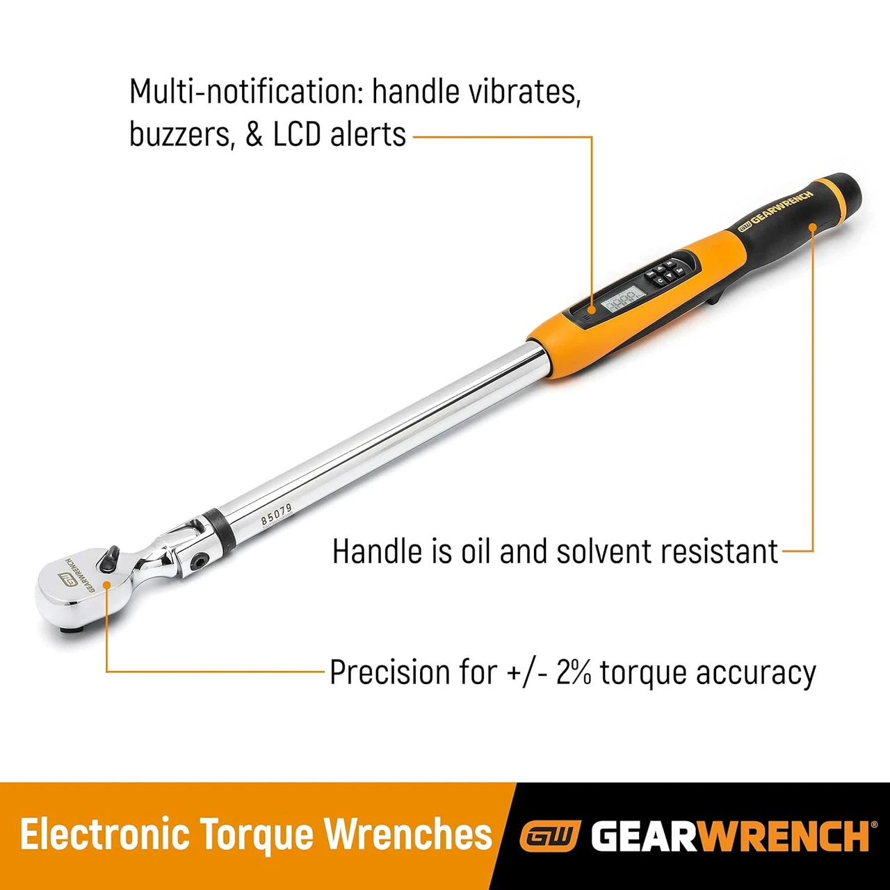 Gearwrench 3/8" Dr Electronic Torque Wrench 7.4-99.6 (85076) — product image 3
