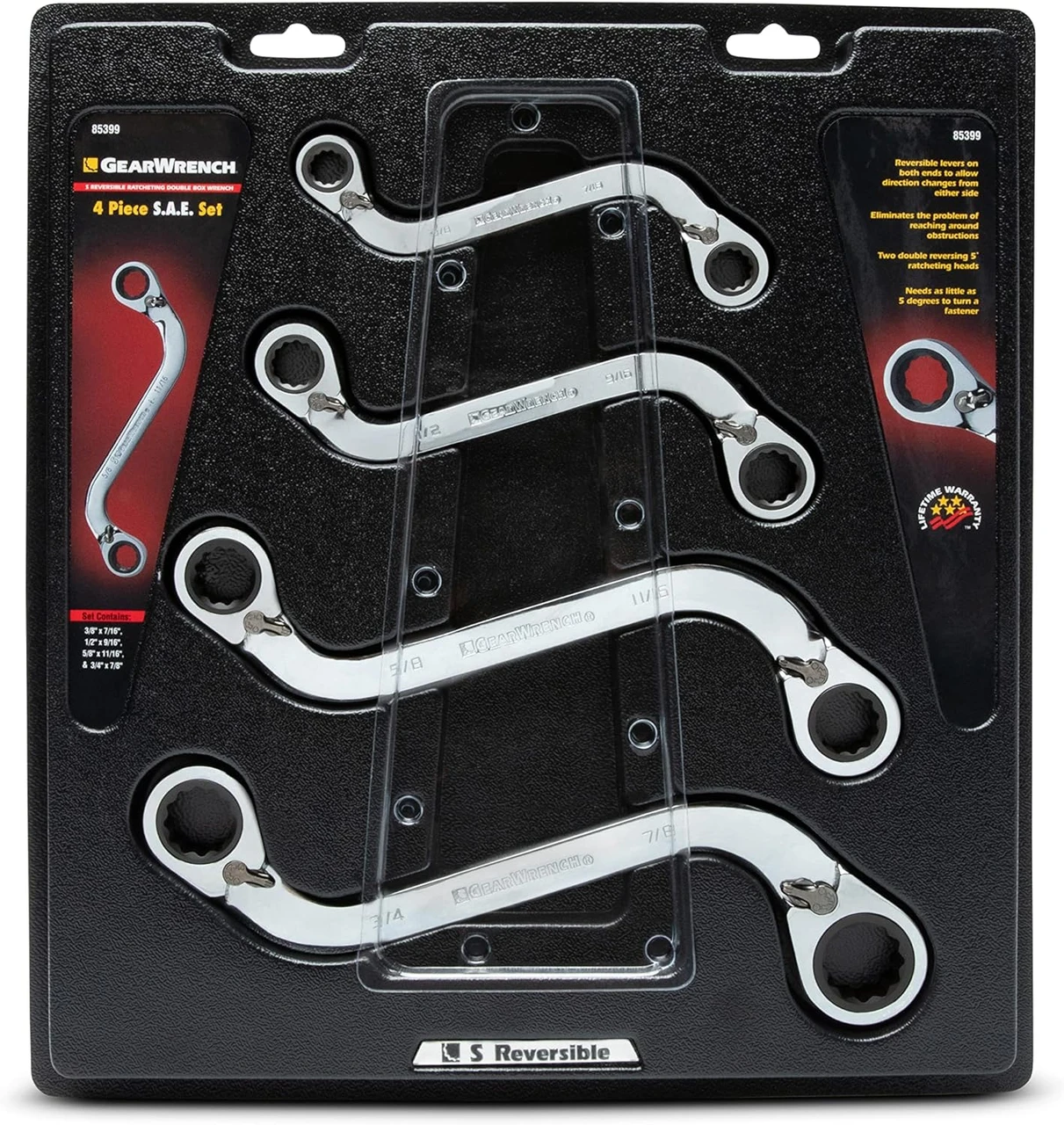 Gearwrench 4 Pc Reversible S-Shaped Wrench Set (85399) — product image 15